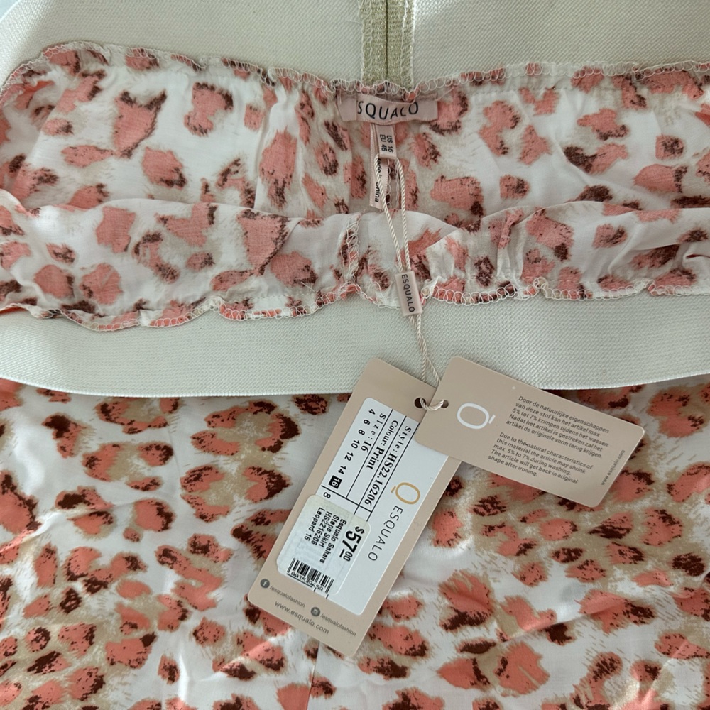 Esqualo Pink Leopard Midi Skirt NWT - Picture 15 of 16